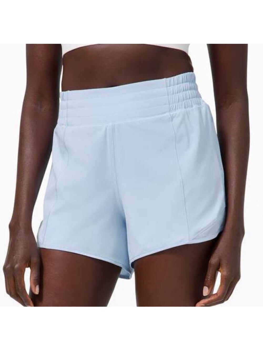 Lululemon Hotty Hot High-Rise Short 4"  size 8 Blue Linen